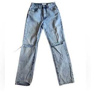 ASOS Cotton On Women's Long Straight Leg Blue Jeans 100% Cotton Size 4